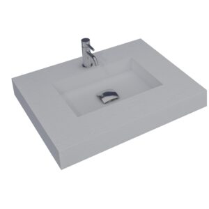 LAVABO SOLID SURFACE A MEDIDA (1 SENO CON FALDON)