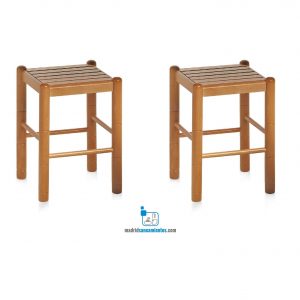 CONJUNTO 2 TABURETES PEQUEÑOS SIN RESPALDO MAITE CAUXI