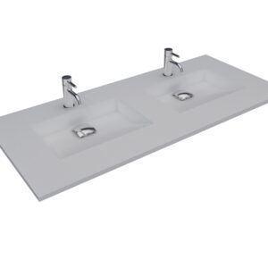 LAVABO SOLID SURFACE A MEDIDA (2 SENOS SIN FALDON)