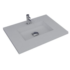 LAVABO SOLID SURFACE A MEDIDA (1 SENO SIN FALDON)